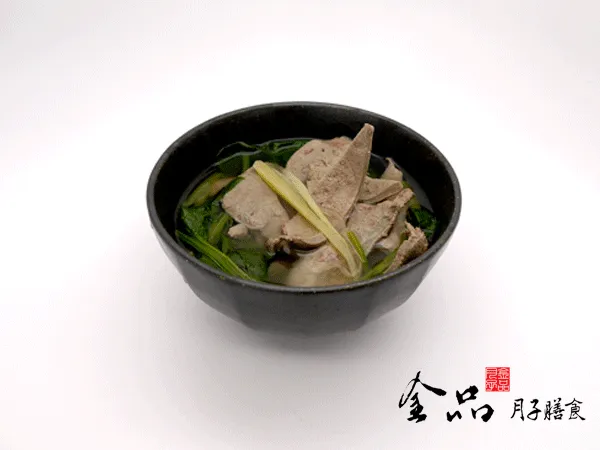 soup pork liver spinach
